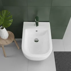 Bidet|Otitec Bidet suspendu - 52 x 37 x 29 cm - Blanc - CLEO