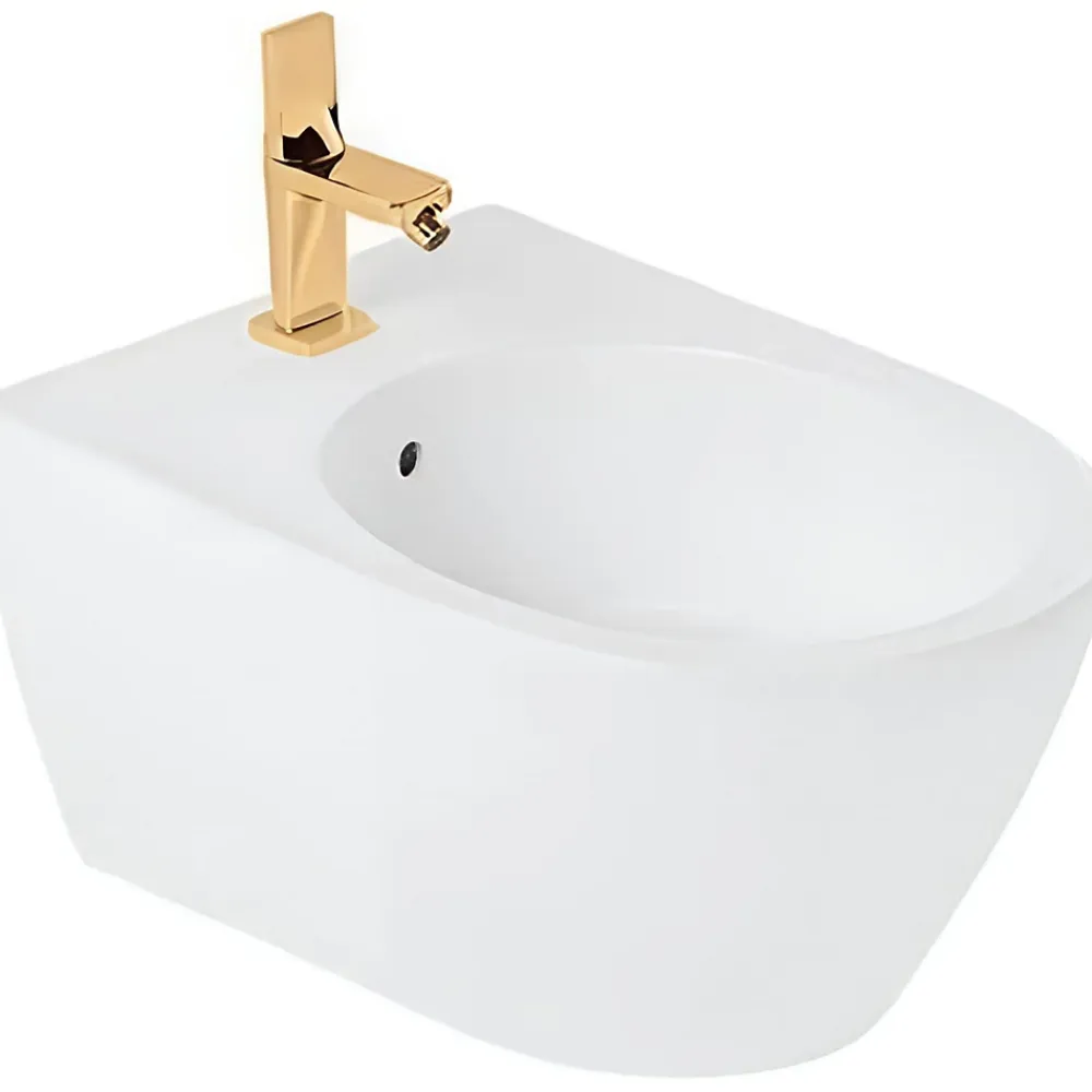 Bidet|Sanindusa Bidet suspendu céramique traditionnelle 56 Sanlife blanc mate