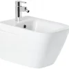 Sanindusa Bidet suspendu céramique traditionnelle Look 50x35 blanc (robinet et vidage non inclus)
