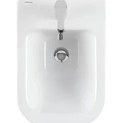 Sanindusa Bidet suspendu céramique traditionnelle Look 50x35 blanc (robinet et vidage non inclus)