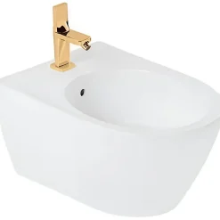 Bidet|Sanindusa Bidet suspendu céramique traditionnelle 56 Sanlife blanc mate texture