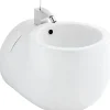 Bidet|Sanindusa Bidet suspendu cylindrique contemporain céramique traditionnelle blanc (robinet non inclus)