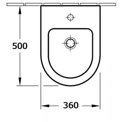 Bidet|Bernstein Bidet suspendu en céramique sanitaire blanc BH101