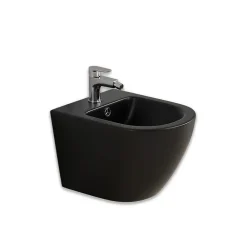 Kiamami Valentina Bidet Suspendu Rond Noir Mat - Folk