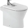 Bidet|Sanindusa Bidet UrbY céramique traditionnelle pose au sol avec trous abattant (abattant non compris) blanc