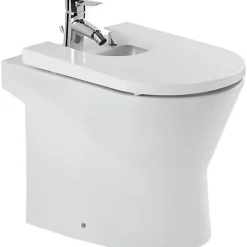 Bidet|Sanindusa Bidet UrbY céramique traditionnelle pose au sol avec trous abattant (abattant non compris) blanc