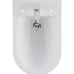 Bidet|Sanindusa Bidet UrbY céramique traditionnelle pose au sol avec trous abattant (abattant non compris) blanc