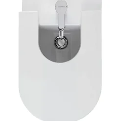 Sanindusa Bidet UrbY Plus céramique traditionnelle pose au sol avec trous abattant (abattant non compris) blanc