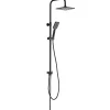 Colonne De Douche Sans Robinetterie|Hydroland BLACKROMA Colonne de douche sans mitigeur hauteur réglable 80 à 115 cm, Noir mat