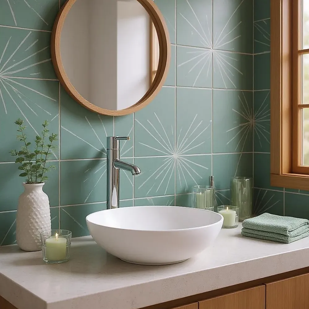Vasque À Poser|Ambra BOLÉA - Vasque ronde à poser 40 cm en solide surface - Design épuré et contemporain