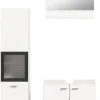 Xonox Boston - Ensemble de 3 meubles de salle de bains (L/H/P : 102x186x33 cm) en mélaminé blanc, vasque non incluse