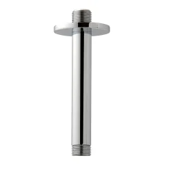 Pommeau De Douche, Flexible Et Barre De Douche|Kibath Bras de douche rond de 20 cm, montage au plafond, finition chromée, en laiton