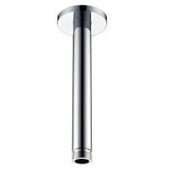 Pommeau De Douche, Flexible Et Barre De Douche|Kibath Bras de douche rond de 20 cm, montage au plafond, finition chromée, en laiton