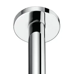 Pommeau De Douche, Flexible Et Barre De Douche|Kibath Bras de douche rond de 20 cm, montage au plafond, finition chromée, en laiton
