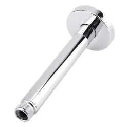 Pommeau De Douche, Flexible Et Barre De Douche|Kibath Bras de douche rond de 20 cm, montage au plafond, finition chromée, en laiton