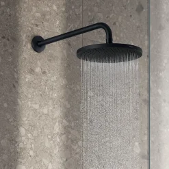 Duravit Bras de tête de douche en laiton, Barre de douche fixation murale 41cm (sans tête de douche) - Noir mat