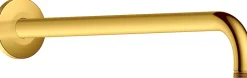 Pommeau De Douche, Flexible Et Barre De Douche|Duravit Bras de tête de douche en laiton, Barre de douche fixation murale 41cm (sans tête de douche) - Or poli