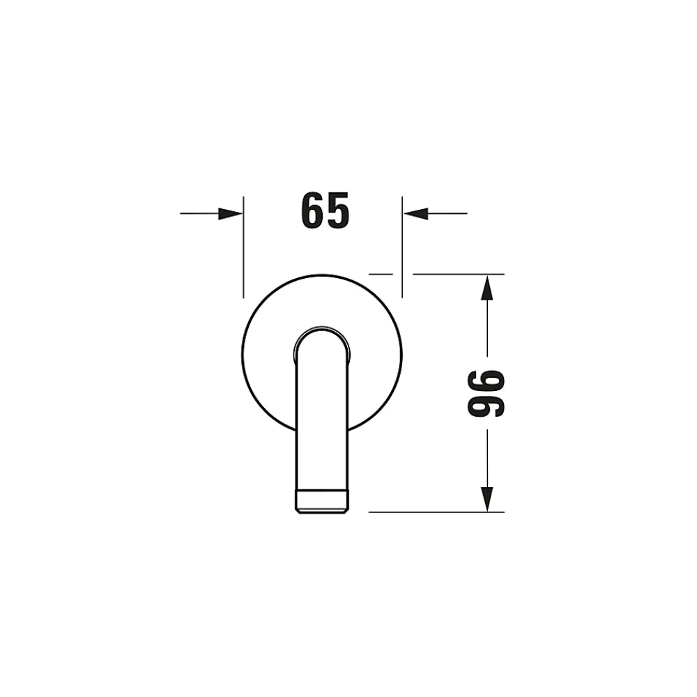 Pommeau De Douche, Flexible Et Barre De Douche|Duravit Bras de tête de douche en laiton, Barre de douche fixation murale 41cm (sans tête de douche) - Or poli
