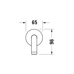 Duravit Bras de tête de douche en laiton, Barre de douche fixation murale 41cm (sans tête de douche) - Bronze brossé