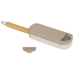 5Five Brosse à textile avec manche en bambou gris 7,3x4cm - Gris-