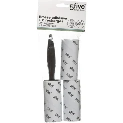 Etendoir À Linge|5Five Brosse à vêtements 2 recharges Gris - Gris -