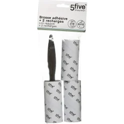 Etendoir À Linge|5Five Brosse à vêtements 2 recharges Gris - Gris -