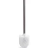 Accessoire Wc|MSV Brosse WC en polypropylène blanc et manche inox Ø8 x H.35 cm,