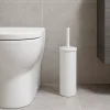 Accessoire Wc| Brosse WC et support Gomma en polypropylène coloris blanc Ø9,3 x H.36 cm