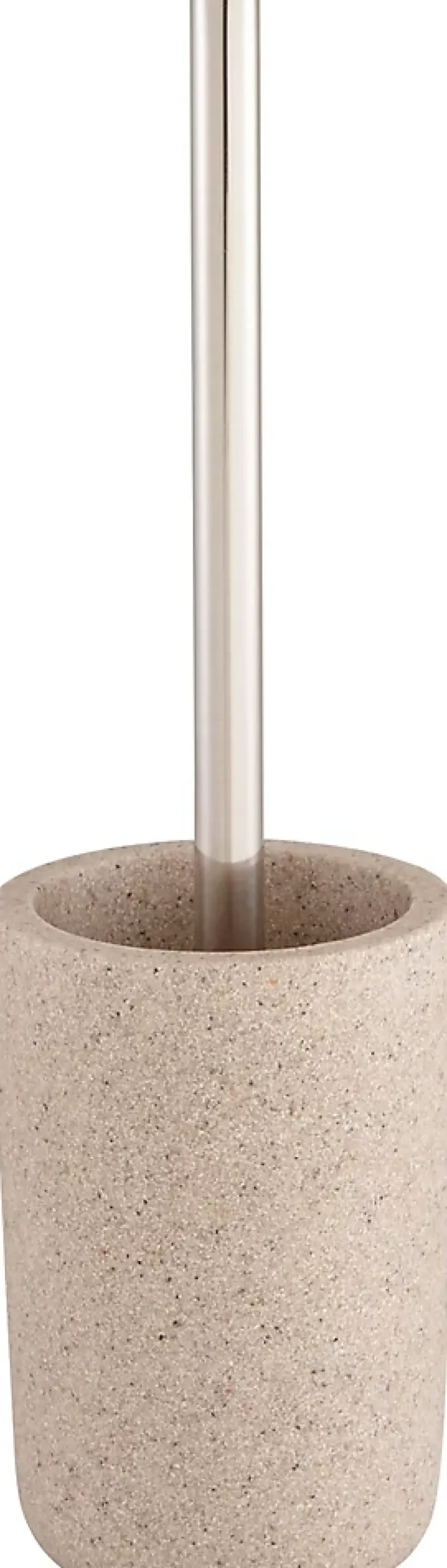 GoodHome Brosse WC et support Jubba en polyrésine et acier inoxydable coloris beige