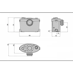 Wc Chimique Et Broyeur|Bsf Broyeur wc adaptable silencieux 550 watts, Broyeur sanitaire -550-UP salle de bain WC, Trappe de maintenance rapide, marque