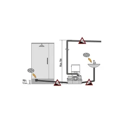 Bsf Broyeur WC 800 watt avec Alarme, idéal en logement locatif ou local PRO, très Robuste, Trappe de maintenance, marque Française
