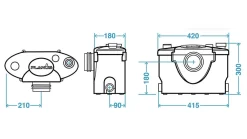 Wc Chimique Et Broyeur|Planus Broyeur WC GEBERIT INSTALLED modèle BROYSAN 4 UP adaptable, 4 entrées