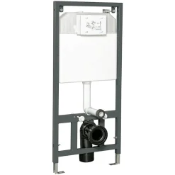 Wc Suspendu|Kerra Bâti support universel pour WC suspendu Avec plaque chasse d'eau blanche