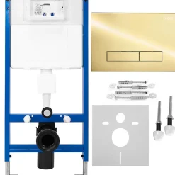 Wc Suspendu|Rea Bâti support WC avec plaque de commande type H Gold