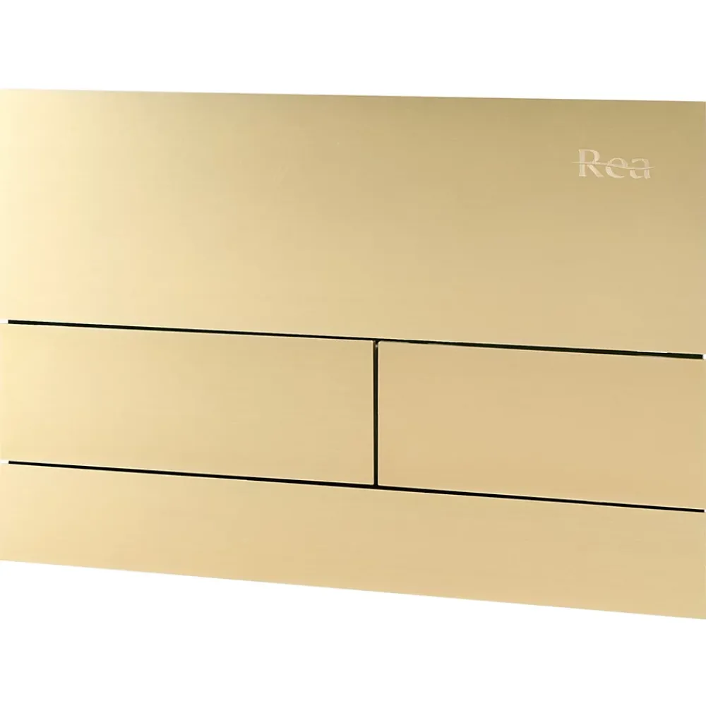 Rea Bâti Support Wc Avec Plaque De Commande Type T Brush Gold