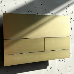 Rea Bâti Support Wc Avec Plaque De Commande Type T Brush Gold