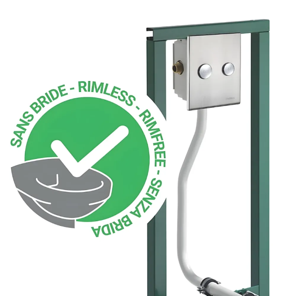 Wc Suspendu|Presto Bâti-support autoportant pour cuvette sans bride 1000 XL E DVA avec plaque