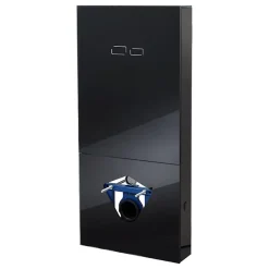Wc Suspendu|Planète Bain Bâti-support digital en verre noir avec commande sensitive pour wc suspendu - en applique
