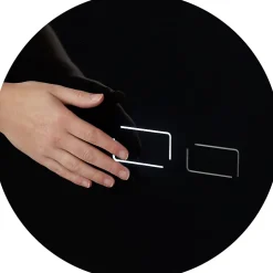 Wc Suspendu|Planète Bain Bâti-support digital en verre noir avec commande sensitive pour wc suspendu - en applique