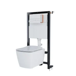 Wc Suspendu|GoodHome Bâti-support sol et mur pour WC suspendu autoportant, certifié NF, Silgo