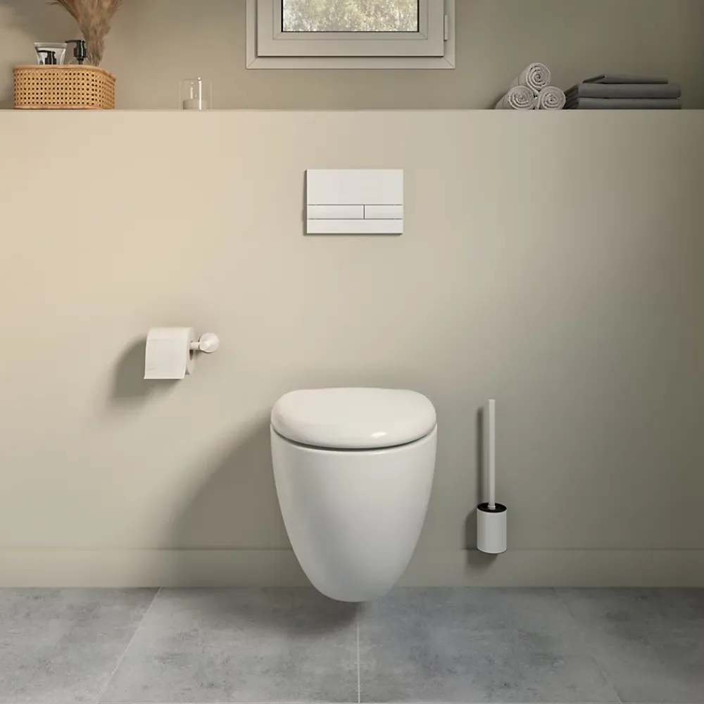 Wc Suspendu|GoodHome Bâti-support sol et mur pour WC suspendu autoportant, certifié NF, Silgo