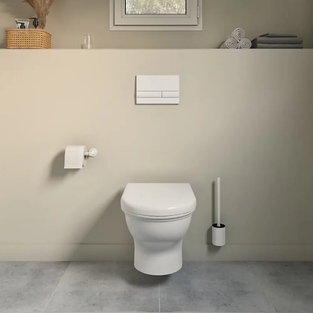Wc Suspendu|GoodHome Bâti-support sol et mur pour WC suspendu autoportant, certifié NF, Silgo
