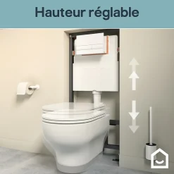 GoodHome Bâti-support universel pour WC suspendu Olan