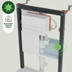 GoodHome Bâti-support universel pour WC suspendu Olan