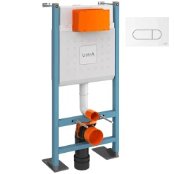 Vitra Bâti-support V-Fix Core auto-portant + Plaque Root Round Blanche