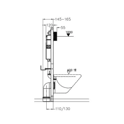 Wc Suspendu|Rue Du Bain Bâti-support WC - 50x112 cm - Solo Fix