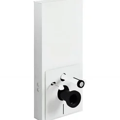 Wc Suspendu|Sanindusa Bâti-support WC suspendu avec habillage blanc complet insonorisé prêt à poser SANGLASS WALL 3/6L