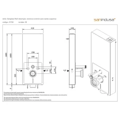 Wc Suspendu|Sanindusa Bâti-support WC suspendu avec habillage blanc complet insonorisé prêt à poser SANGLASS WALL 3/6L