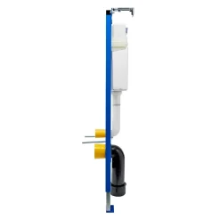 Roca Bâti-support WC suspendu, installation sur cloison légère, hauteur 112 cm, chasse 2/4-6 L + plaque blanche (ROW01-FR)