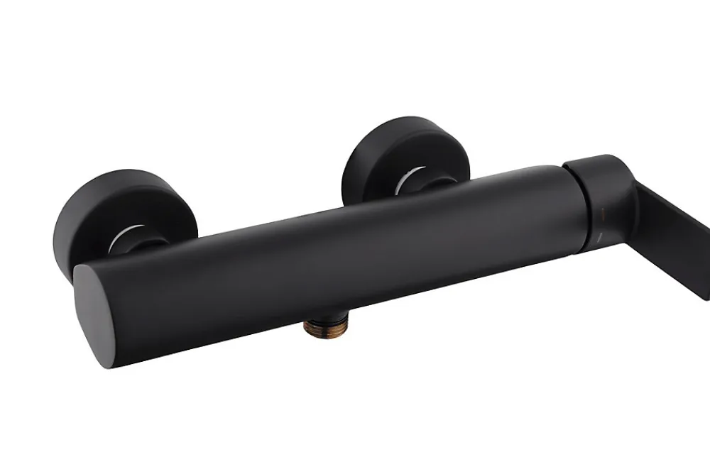 Swiss Aqua Technologies by Paffoni B-Way Set mitigeur de douche mécanique + Douchette 1 jet, Flexible 1,5m Noir mat (ATBSBW268-SET2